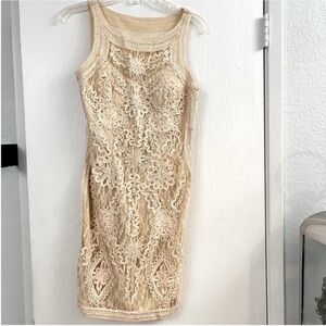 Cinderella Divine Cream Lace Sleeveless Mini Dress Size XS